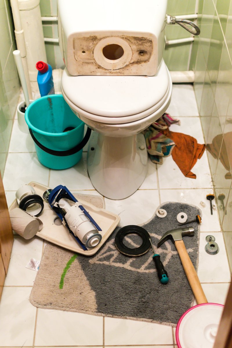New toilet being installed in a Chingford bathroom
